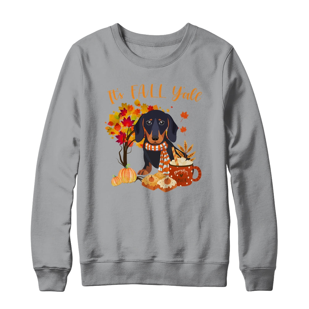Its Fall Yall Dachshund Dog Halloween Autumn Shirt & Sweatshirt | siriusteestore