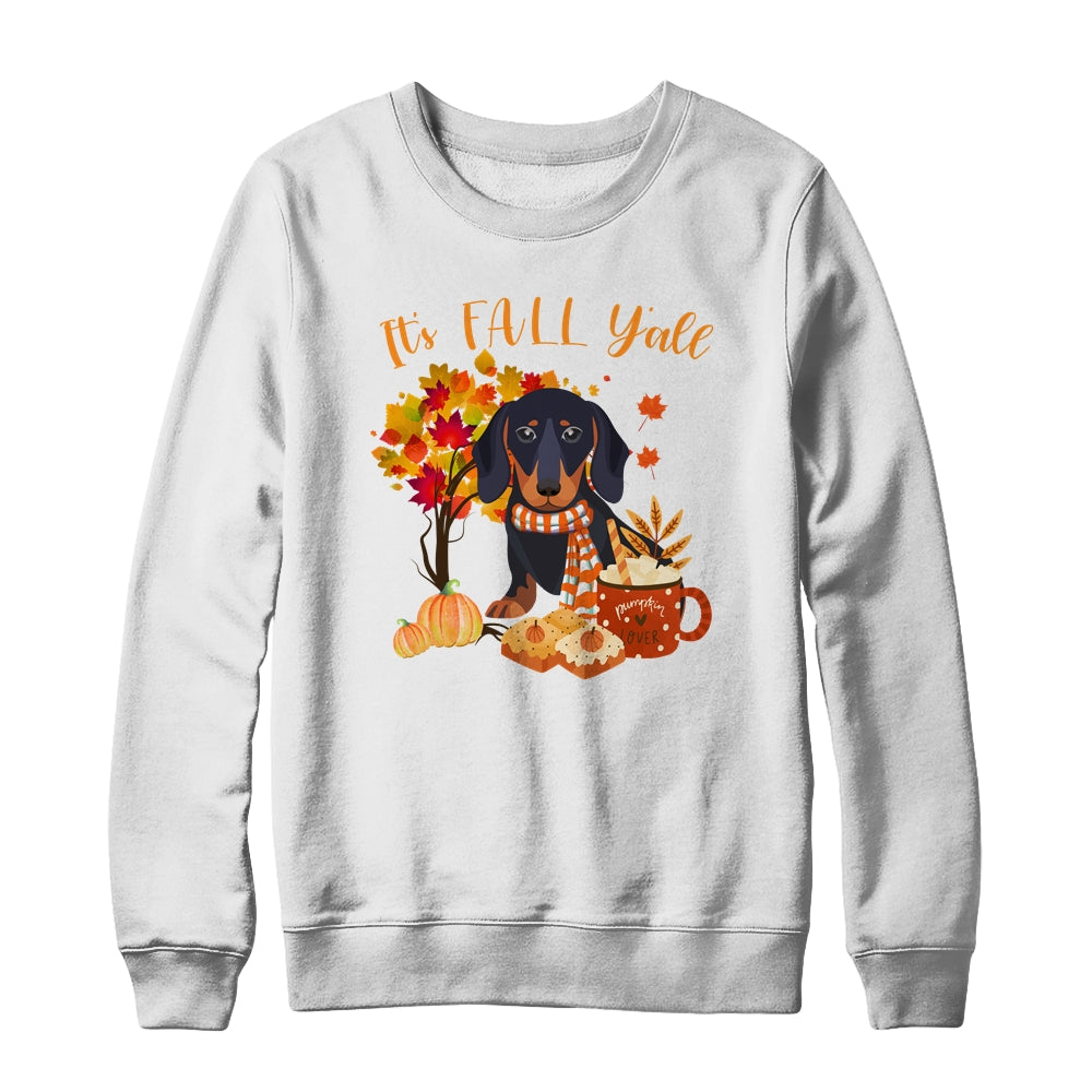 Its Fall Yall Dachshund Dog Halloween Autumn Shirt & Sweatshirt | siriusteestore