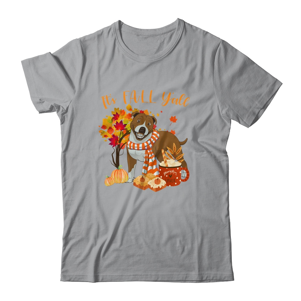 Its Fall Yall Pitbull Dog Halloween Autumn Shirt & Sweatshirt | siriusteestore