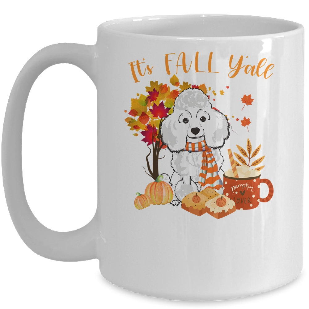 Its Fall Yall Poodle Dog Halloween Autumn Mug | siriusteestore