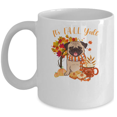 Its Fall Yall Pug Dog Halloween Autumn Mug | siriusteestore
