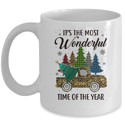 Its The Most Wonderful Time Of The Year Plaid Christmas Tree Mug | siriusteestore