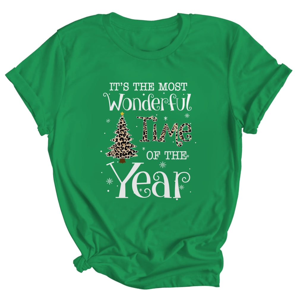 Its The Most Wonderful Time The Year Leopard Plaid Christmas Tree Shirt & Sweatshirt | siriusteestore