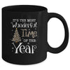 Its The Most Wonderful Time The Year Leopard Plaid Christmas Tree Mug | siriusteestore