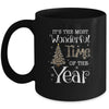 Its The Most Wonderful Time The Year Leopard Plaid Christmas Tree Mug | siriusteestore