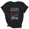 Its The Most Wonderful Time The Year Red Plaid Christmas Tree Shirt & Sweatshirt | siriusteestore