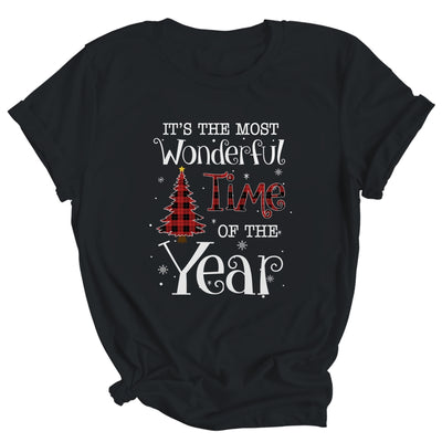 Its The Most Wonderful Time The Year Red Plaid Christmas Tree Shirt & Sweatshirt | siriusteestore