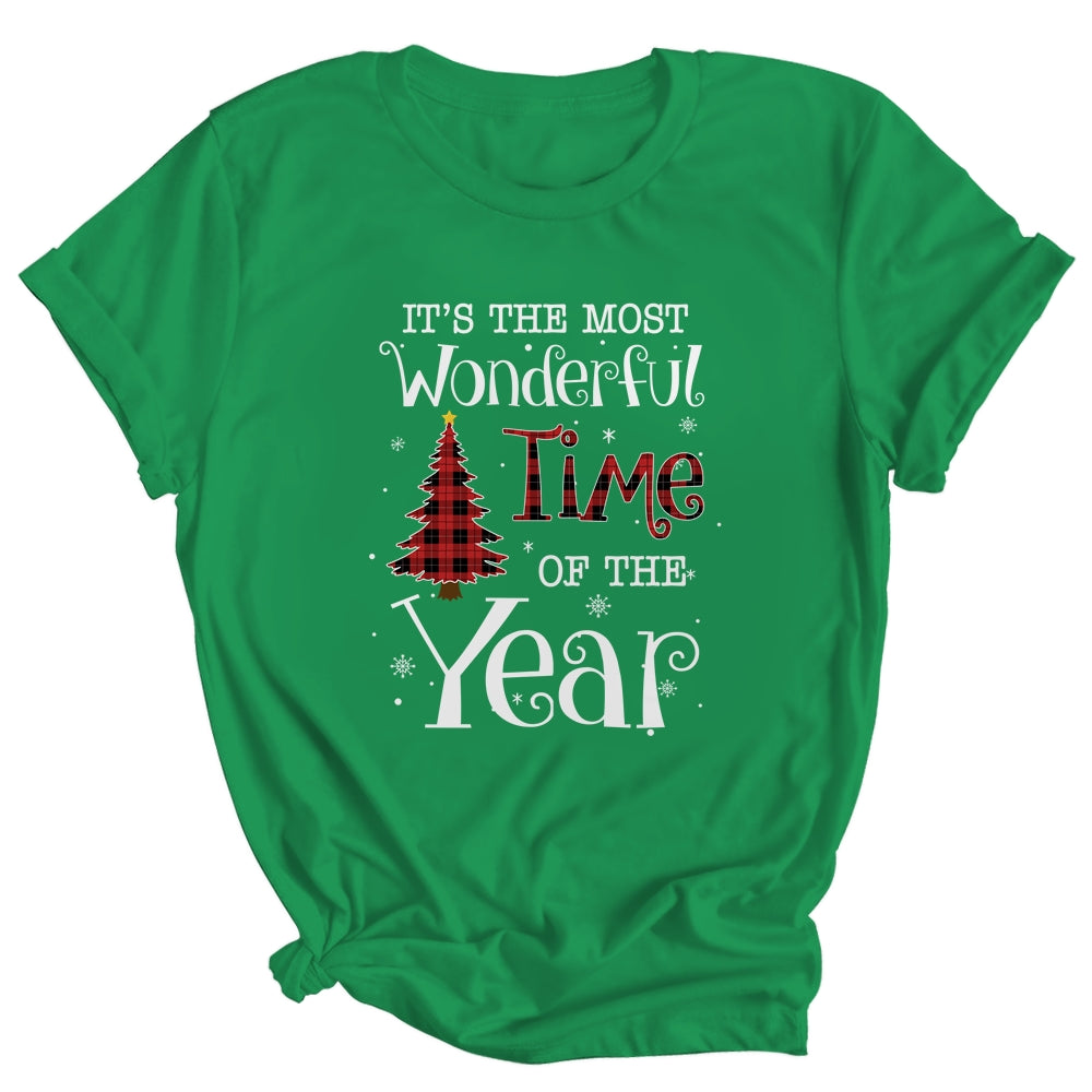 Its The Most Wonderful Time The Year Red Plaid Christmas Tree Shirt & Sweatshirt | siriusteestore