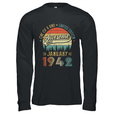January 1942 Vintage 80 Years Old Retro 80th Birthday Shirt & Hoodie | siriusteestore