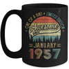 January 1957 Vintage 65 Years Old Retro 65th Birthday Mug | siriusteestore