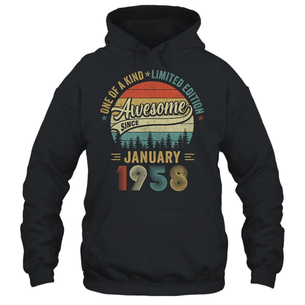 January 1958 Vintage 65 Years Old Retro 65th Birthday Shirt & Hoodie | siriusteestore
