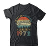 January 1972 Vintage 50 Years Old Retro 50th Birthday Shirt & Hoodie | siriusteestore