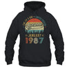 January 1987 Vintage 35 Years Old Retro 35th Birthday Shirt & Hoodie | siriusteestore