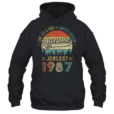 January 1987 Vintage 35 Years Old Retro 35th Birthday Shirt & Hoodie | siriusteestore