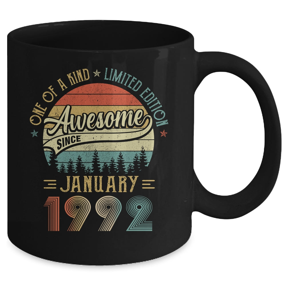 January 1992 Vintage 30 Years Old Retro 30th Birthday Mug | siriusteestore