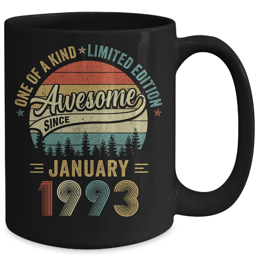 January 1993 Vintage 30 Years Old Retro 30th Birthday Mug | siriusteestore