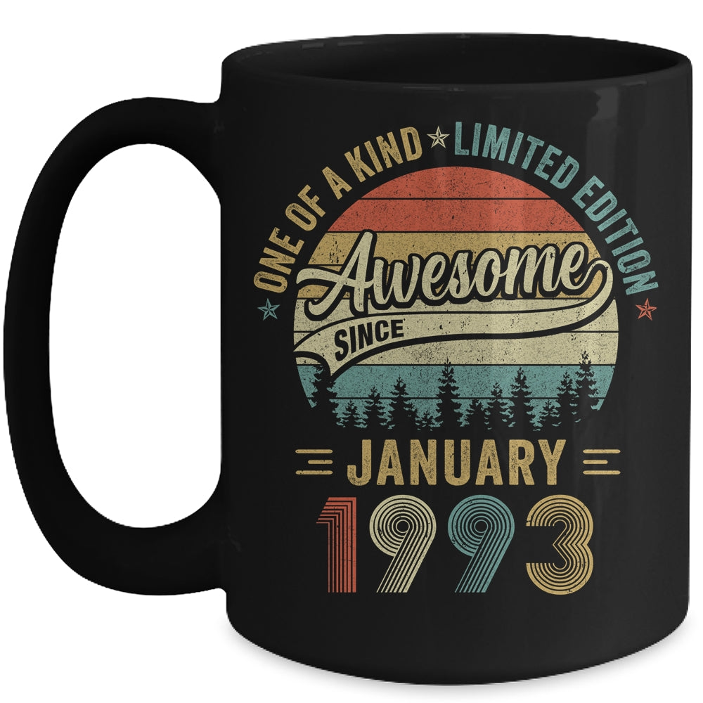 January 1993 Vintage 30 Years Old Retro 30th Birthday Mug | siriusteestore