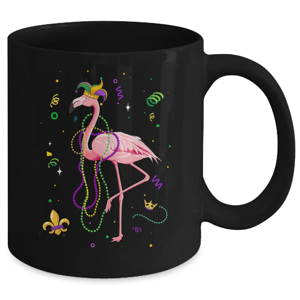 Jester Flamingo Beads Mardi Gras Party Parade Girls Mug | siriusteestore