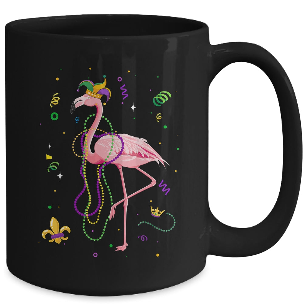 Jester Flamingo Beads Mardi Gras Party Parade Girls Mug | siriusteestore