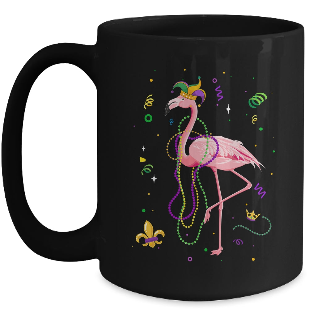 Jester Flamingo Beads Mardi Gras Party Parade Girls Mug | siriusteestore