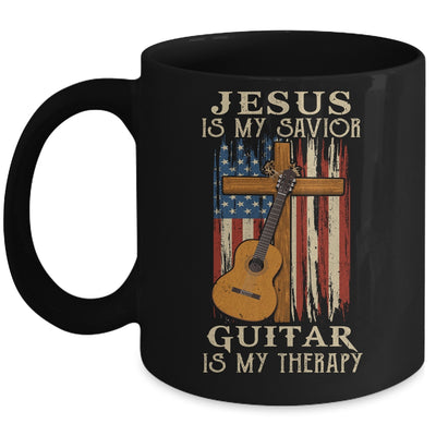 Jesus Is My Savior Guitar Is My Therapy Mug | siriusteestore