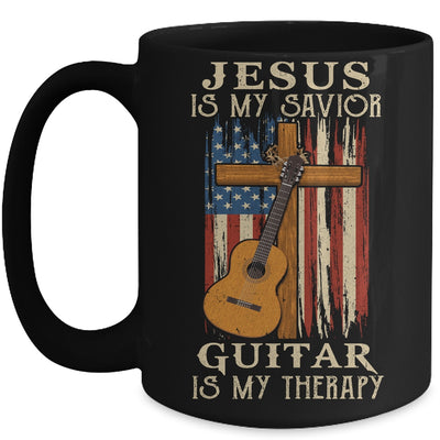 Jesus Is My Savior Guitar Is My Therapy Mug | siriusteestore