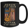 Jesus Is My Savior Guitar Is My Therapy Mug | siriusteestore