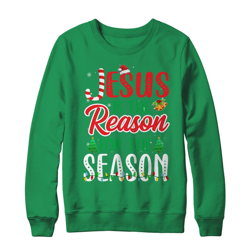 Jesus Is The Reason For The Season Christian Candy Xmas Shirt & Sweatshirt | siriusteestore