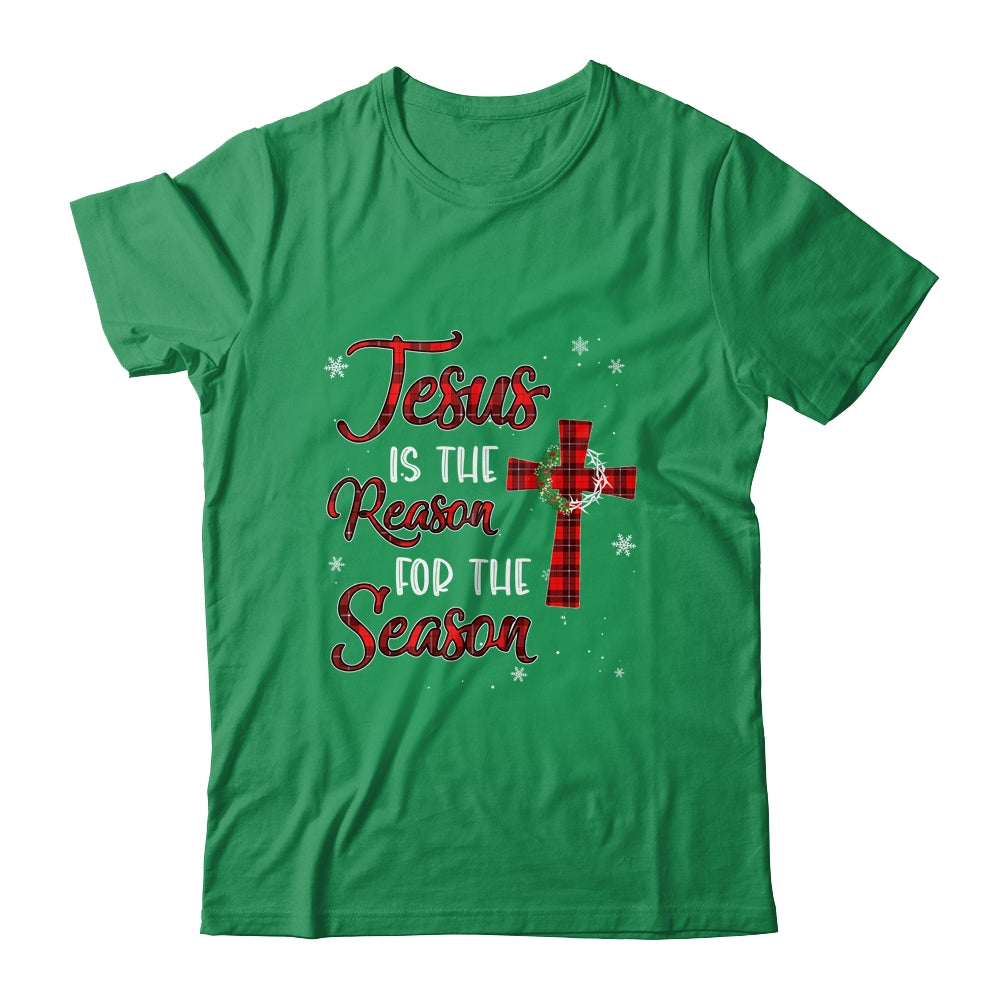 Jesus Is The Reason For The Season Christmas Plaid Christian Shirt & Sweatshirt | siriusteestore