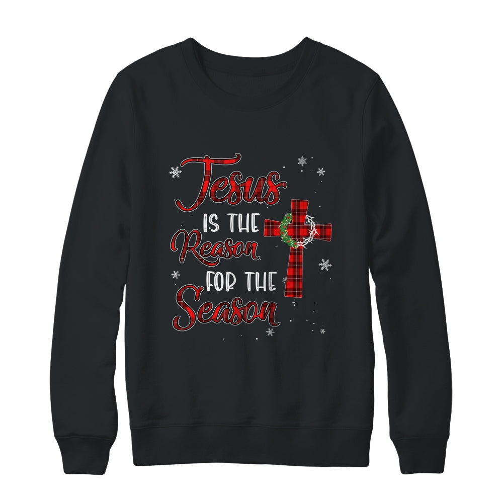 Jesus Is The Reason For The Season Christmas Plaid Christian Shirt & Sweatshirt | siriusteestore