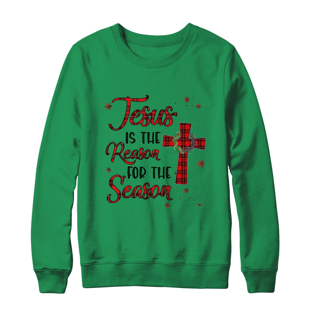 Jesus Is The Reason For The Season Plaid Christian Christmas Shirt & Sweatshirt | siriusteestore
