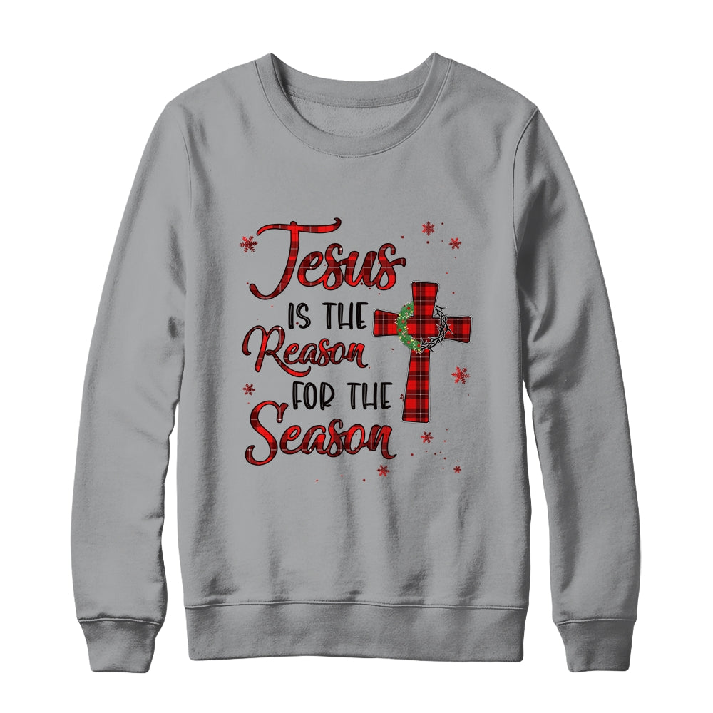 Jesus Is The Reason For The Season Plaid Christian Christmas Shirt & Sweatshirt | siriusteestore