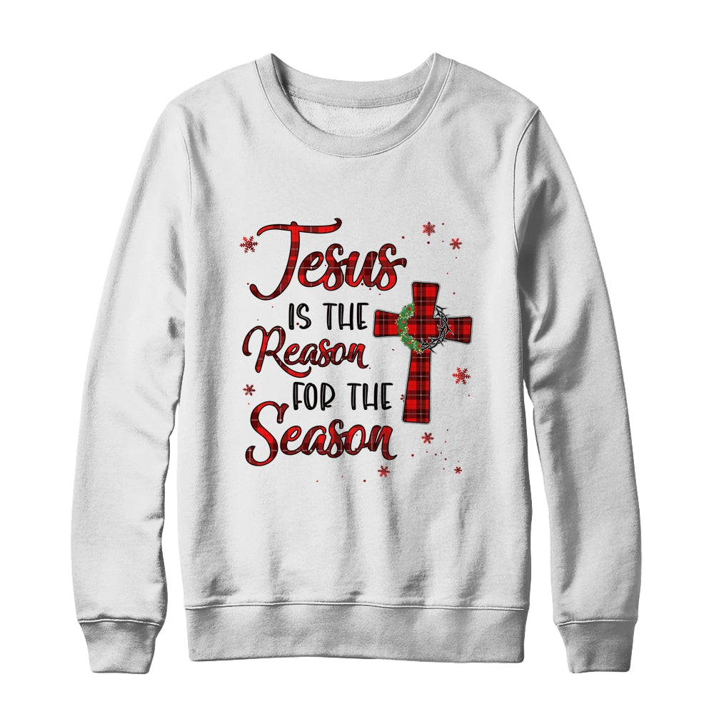 Jesus Is The Reason For The Season Plaid Christian Christmas Shirt & Sweatshirt | siriusteestore