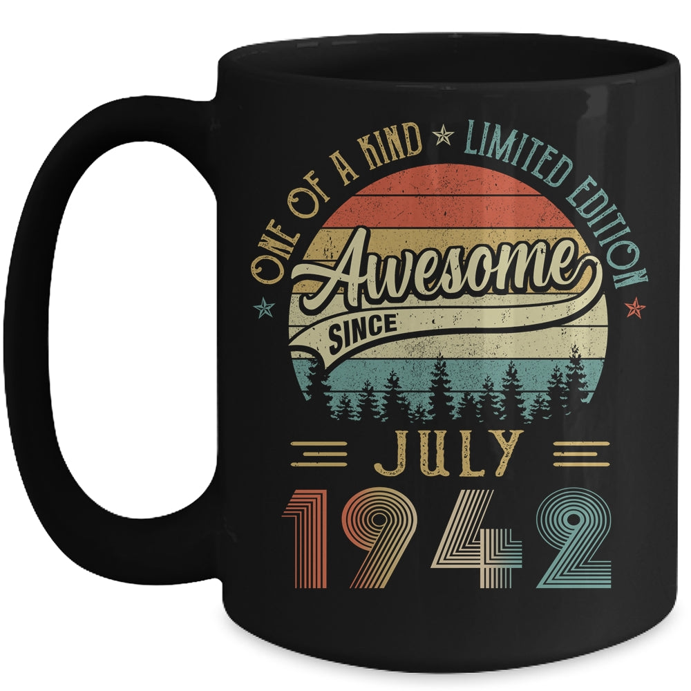 July 1942 Vintage 80 Years Old Retro 80th Birthday Mug | siriusteestore