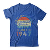 July 1947 Vintage 75 Years Old Retro 75th Birthday Shirt & Hoodie | siriusteestore