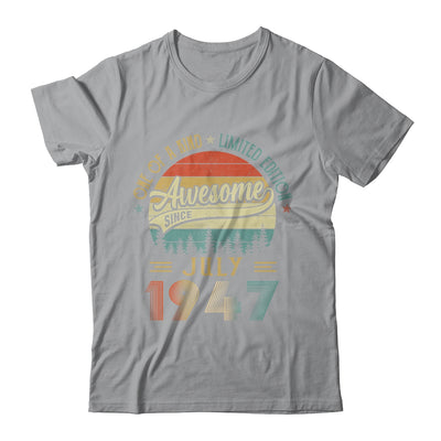 July 1947 Vintage 75 Years Old Retro 75th Birthday Shirt & Hoodie | siriusteestore