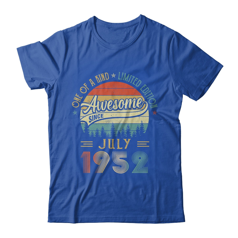 July 1952 Vintage 70 Years Old Retro 70th Birthday Shirt & Hoodie | siriusteestore