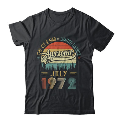 July 1972 Vintage 50 Years Old Retro 50th Birthday Shirt & Hoodie | siriusteestore