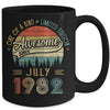 July 1982 Vintage 40 Years Old Retro 40th Birthday Mug | siriusteestore