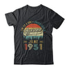 June 1951 Vintage 70 Years Old Retro 70th Birthday Gift Shirt & Hoodie | siriusteestore