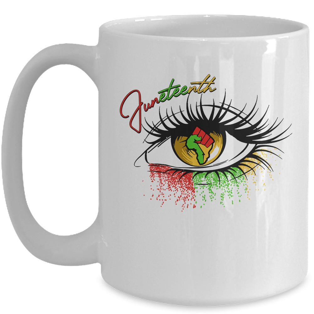 Juneteenth Ancestors Black African American Flag Pride Mug | siriusteestore