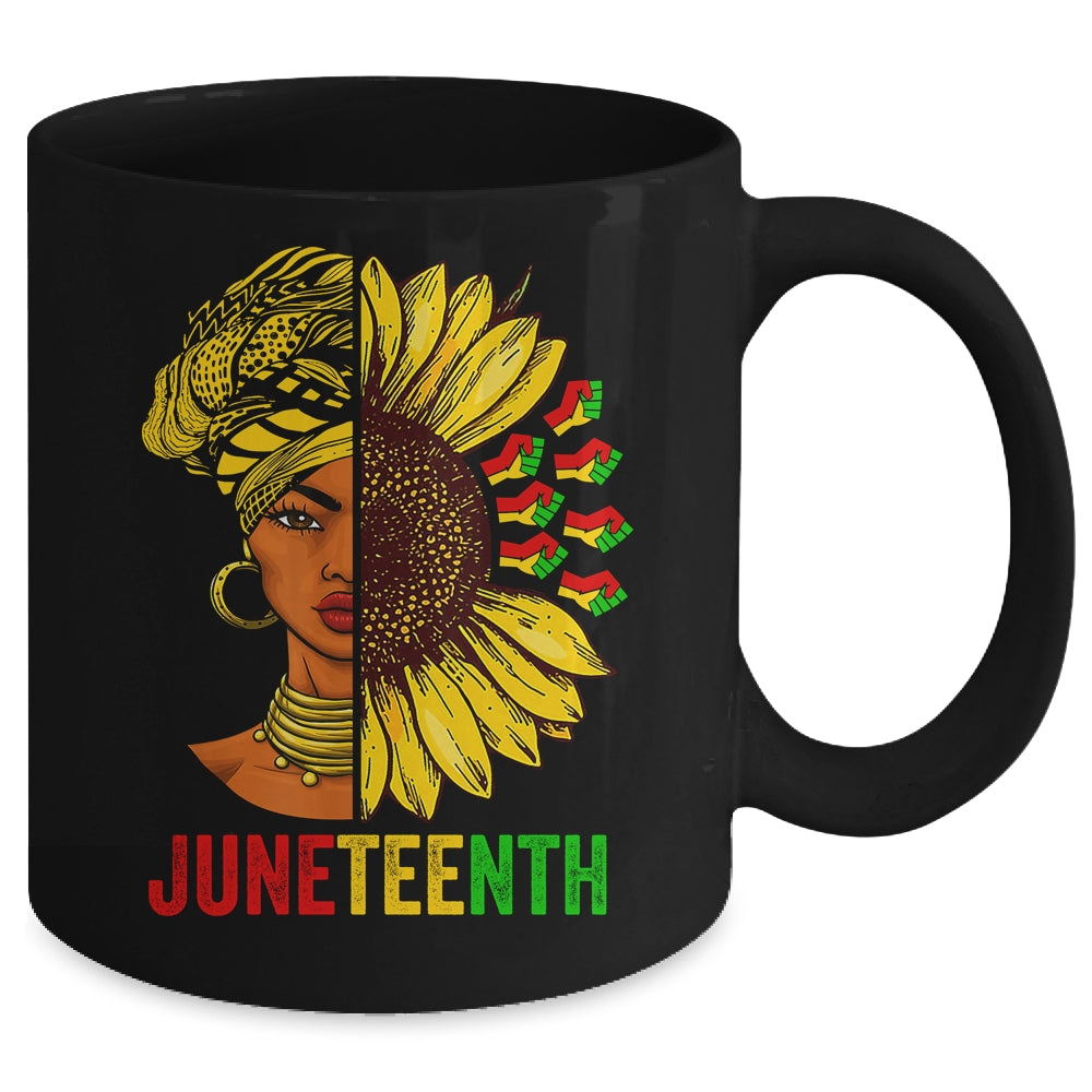 Juneteenth Black History African American Women Sunflower Mug | siriusteestore