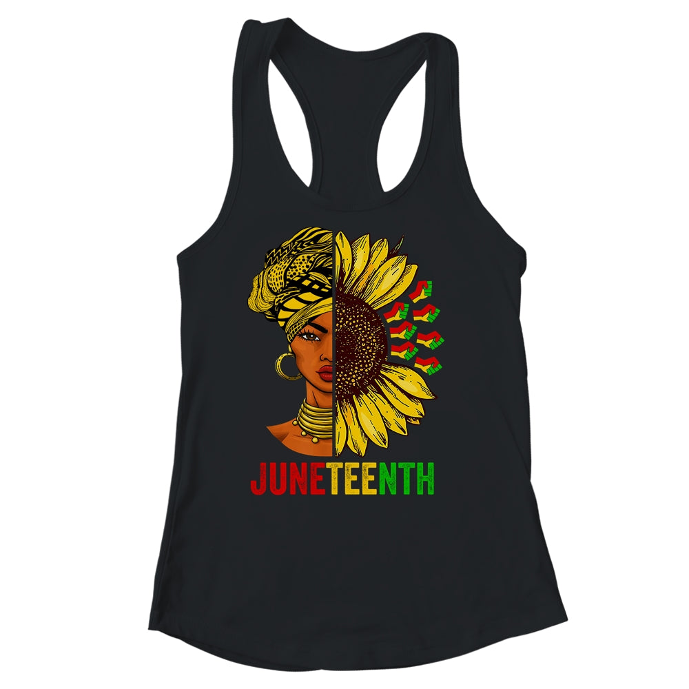Juneteenth Black History African American Women Sunflower Shirt & Tank Top | siriusteestore