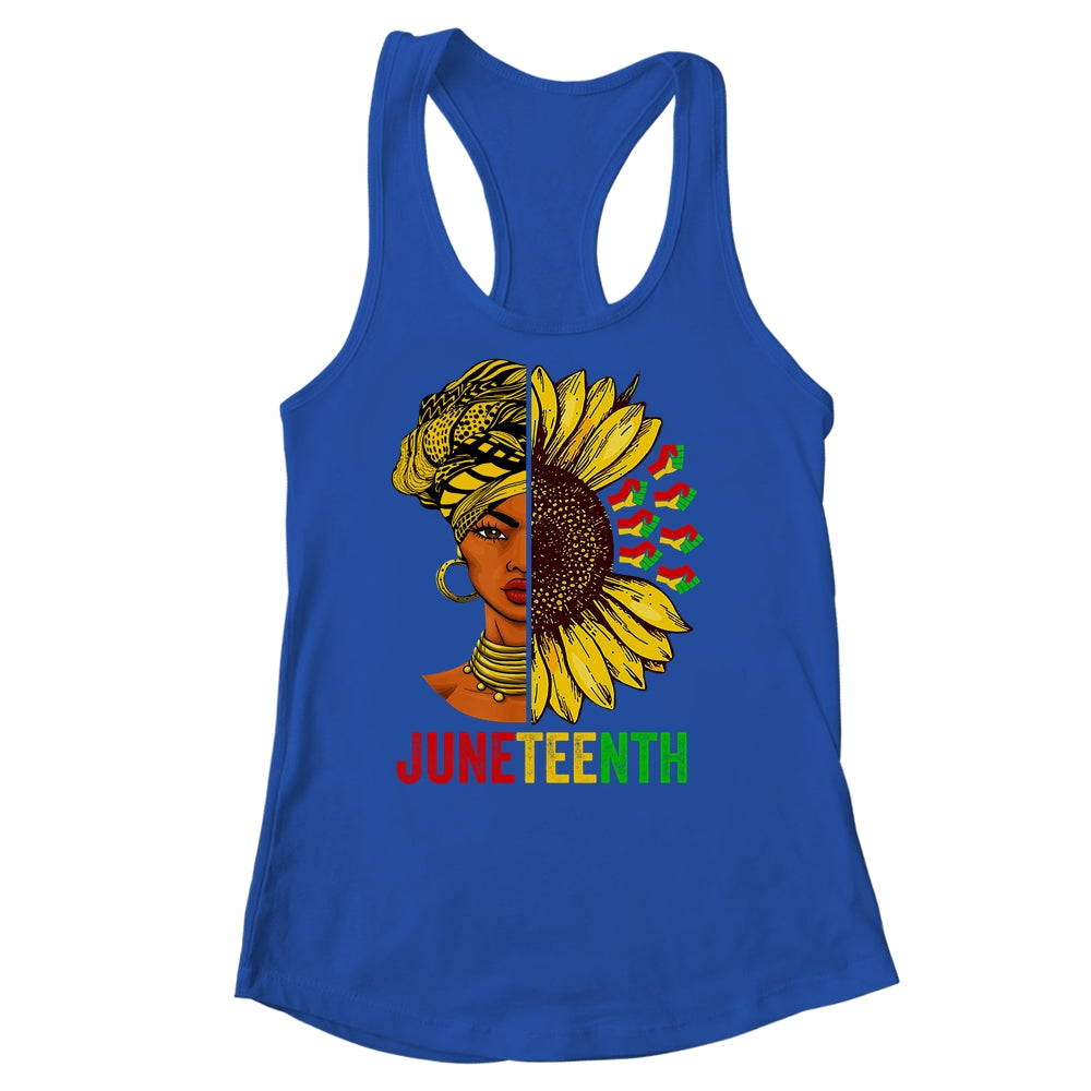 Juneteenth Black History African American Women Sunflower Shirt & Tank Top | siriusteestore