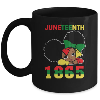 Juneteenth Celebrating 1865 Cute Black Girls Kids Mug | siriusteestore