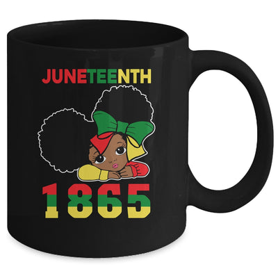 Juneteenth Celebrating 1865 Cute Black Girls Kids Mug | siriusteestore