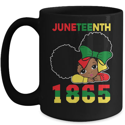 Juneteenth Celebrating 1865 Cute Black Girls Kids Mug | siriusteestore