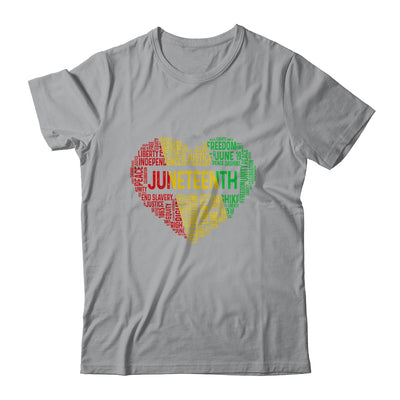 Juneteenth Heart Black History Afro American African Freedom Shirt & Tank Top | siriusteestore