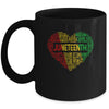 Juneteenth Heart Black History Afro American African Freedom Mug | siriusteestore