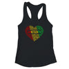Juneteenth Heart Black History Afro American African Freedom Shirt & Tank Top | siriusteestore
